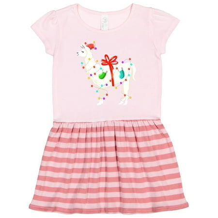 Inktastic Christmas Holiday Llama Gift Toddler Girl Dress