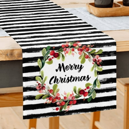 Christmas Table Runner Merry Christmas Dining Table Runner Dresser Scarves Black stripes Farmhouse Home Decor 13x72in
Christmas Table Runner Merry Christmas Dining Table Runner Dresser Scarves Black stripes Farmhouse Home Decor 13x72in