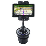 Unique Auto Cupholder and Suction Windshield Dual Purpose Mounting System for Garmin Nuvi 1490Tpro - Flexible Holder System Includes Two Mount Options