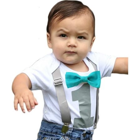 First Birthday Outfit Boy Gray and Teal Bow Tie Suspenders and Number One Cake Smash Outfit Winter Theme Noah s Boytique 18-24 Months
First Birthday Outfit Boy Gray and Teal Bow Tie Suspenders and Number One Cake Smash Outfit Winter Theme Noah s Boytique 18-24 Months