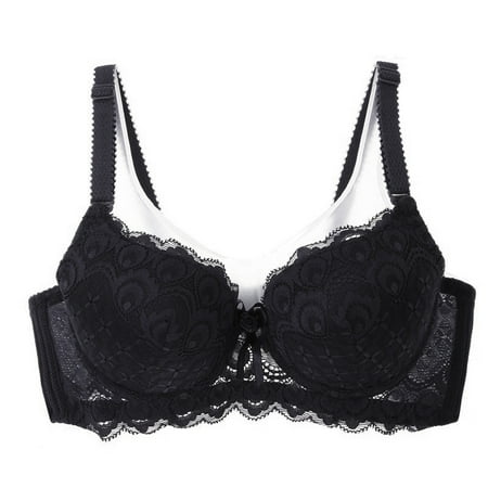 Wuffmeow Women Adjustable Gathered Bra Solid Color Lace Embroidered Bow 3/4 Cup Bra
Wuffmeow Women Adjustable Gathered Bra Solid Color Lace Embroidered Bow 3/4 Cup Bra
