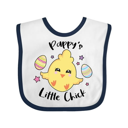 Inktastic Happy Easter Pappy s Little Chick Gift Baby Girl Bib