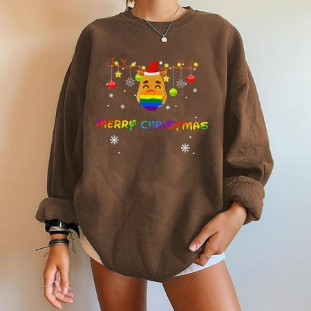 jsaierl Womens Sweatshirt Funny Graphic Christmas Sweatshirt Round Neck Long Sleeve Casual Tops for Women Tunic Sweatshirts for Party
jsaierl Womens Sweatshirt Funny Graphic Christmas Sweatshirt Round Neck Long Sleeve Casual Tops for Women Tunic Sweatshirts for Party