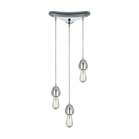 Elk Home Socketholder 12 Wide 3-Light Mini Pendant - Polished Chrome