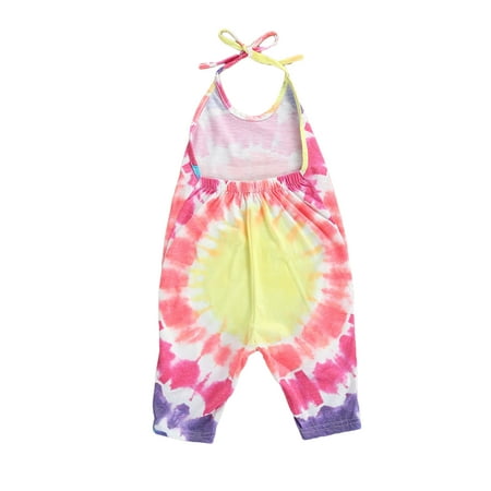 Inevnen Little Girl Jumpsuit Tie Dyeing Halter Hollow Back Romper Sleeveless One-Piece Bodysuit
Inevnen Little Girl Jumpsuit Tie Dyeing Halter Hollow Back Romper Sleeveless One-Piece Bodysuit