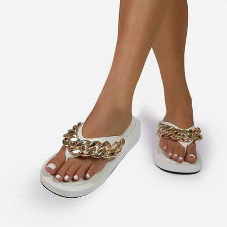 Mishuowoti slipper for women 2023 Women s Fashion Summer Chain Thick Bottom Flip Flops Large Size Beach Slippers
Mishuowoti slipper for women 2023 Women s Fashion Summer Chain Thick Bottom Flip Flops Large Size Beach Slippers