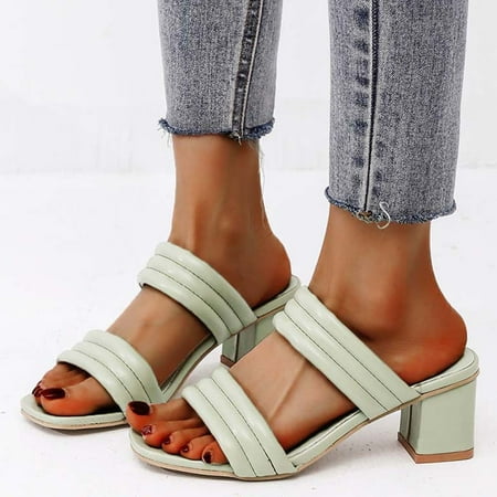Christmas Ladies Fashion Summer Solid Color Leather Thick High Heel Sandals And Slippers
Christmas Ladies Fashion Summer Solid Color Leather Thick High Heel Sandals And Slippers
