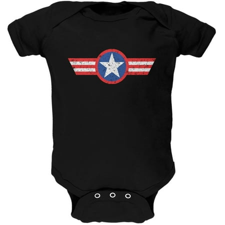 American Star Black Soft Baby One Piece