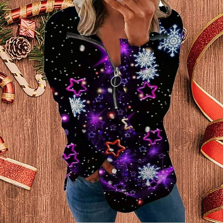 Zedker Sweatshirts Women Fall Cute Sweatshirts for Women Trendy Fashion Woman V-Neck Long Sleeve T-Shirt Autumn Print Loose Blouse Zipper Tops
Zedker Sweatshirts Women Fall Cute Sweatshirts for Women Trendy Fashion Woman V-Neck Long Sleeve T-Shirt Autumn Print Loose Blouse Zipper Tops