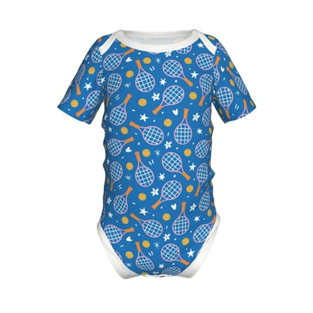 Junzan Tennis Print Short-Sleeve Baby Climbing Clothes Bodysuits for Infant One-Piece for Baby Boys & Girls Baby Clothes Baby Romper with Snap Closure-6 Months
Junzan Tennis Print Short-Sleeve Baby Climbing Clothes Bodysuits for Infant One-Piece for Baby Boys & Girls Baby Clothes Baby Romper with Snap Closure-6 Months