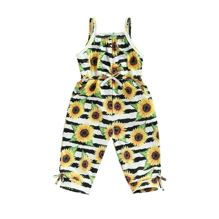 Biekopu Toddler Baby Girl Summer Jumpsuit Sunflower Print Sleeveless Sling Long Pants Romper
Biekopu Toddler Baby Girl Summer Jumpsuit Sunflower Print Sleeveless Sling Long Pants Romper