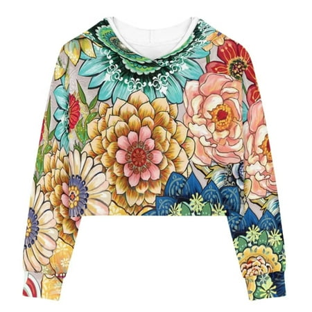 TOADDMOS Mandala Flower Crew Neck Crop Tops for Girls Long Sleeve Kids Sweatshirts 13-14 Casual Loose Children Pullover Hoodies 
TOADDMOS Mandala Flower Crew Neck Crop Tops for Girls Long Sleeve Kids Sweatshirts 13-14 Casual Loose Children Pullover Hoodies