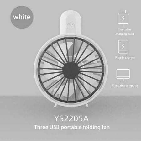 Portable Hand Held Folding Fan Cooler Cooling USB Rechargeable Mini Small Fans