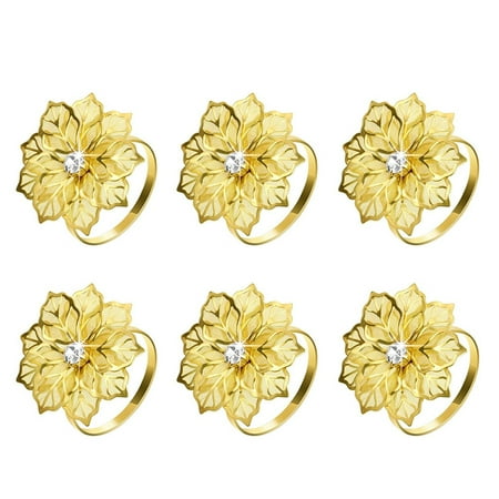 FAIOIN 6 Pieces Alloy Napkin Rings with Hollow Flower Napkin Holder Adornment Exquisite
FAIOIN 6 Pieces Alloy Napkin Rings with Hollow Flower Napkin Holder Adornment Exquisite