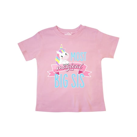 Inktastic Most Magical Big Sis- cute unicorn Gift Toddler Toddler Girl T-Shirt