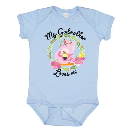 Inktastic Baby Flamingo My Godmother Loves Me in Flower Wreath Gift Baby Boy or Baby Girl Bodysuit
Inktastic Baby Flamingo My Godmother Loves Me in Flower Wreath Gift Baby Boy or Baby Girl Bodysuit