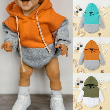 AmShibel Toddler Baby Boy Contrast Color Romper Long Sleeve Hooded Jumpsuit Bodysuit Outfit Cute Fall Clothes
AmShibel Toddler Baby Boy Contrast Color Romper Long Sleeve Hooded Jumpsuit Bodysuit Outfit Cute Fall Clothes