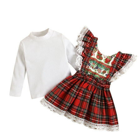 PDYLZWZY Kids Baby Girls Dress Suit Long Sleeve Knitting Solid Color Shirt Plaid Lace Christmas Dress Red 6-12 Months
PDYLZWZY Kids Baby Girls Dress Suit Long Sleeve Knitting Solid Color Shirt Plaid Lace Christmas Dress Red 6-12 Months