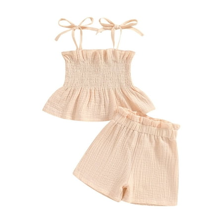 Bmnmsl Baby Girls Summer 2 Piece Bandage Camisole Tops and Elastic Shorts
Bmnmsl Baby Girls Summer 2 Piece Bandage Camisole Tops and Elastic Shorts