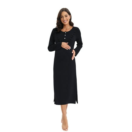Long Sleeve Nightgowns for Women Nursing - Plus Size Nursing Nightdress Pregnancy Breastfeeding Comfortable Soft Sleepwear Mother Nursing S-XXXL
Long Sleeve Nightgowns for Women Nursing - Plus Size Nursing Nightdress Pregnancy Breastfeeding Comfortable Soft Sleepwear Mother Nursing S-XXXL
