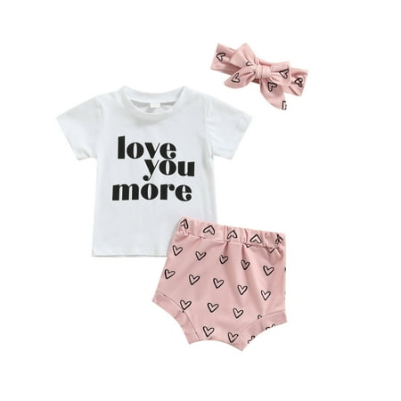 Toddler Baby Girls Spring Summer Valentine s Day Printed Lovely Short Sleeve Casual Tops Tshirt Shorts Headbands Outfits Clothes Baby Outwear
Toddler Baby Girls Spring Summer Valentine s Day Printed Lovely Short Sleeve Casual Tops Tshirt Shorts Headbands Outfits Clothes Baby Outwear