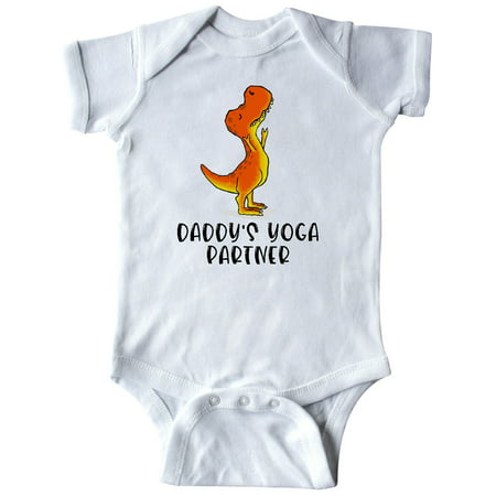 

Inktastic Daddy s Yoga Partner Tyrannosaurus Rex Gift Baby Boy or Baby Girl Bodysuit