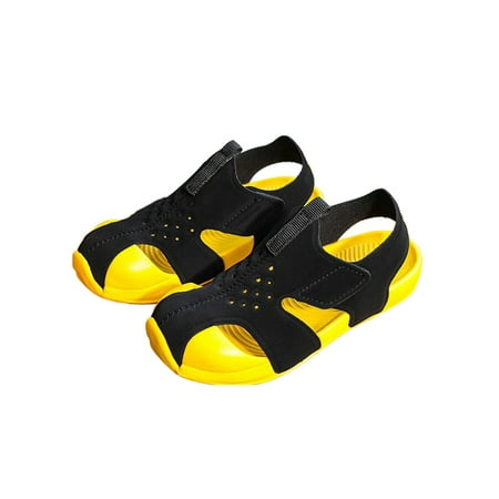 Fangasis Kids Beach Shoe Magic Tape Flat Sandals Comfort Sandal Child Flats School Cute Summer Casual Shoes Black Yellow 11.5C
Fangasis Kids Beach Shoe Magic Tape Flat Sandals Comfort Sandal Child Flats School Cute Summer Casual Shoes Black Yellow 11.5C