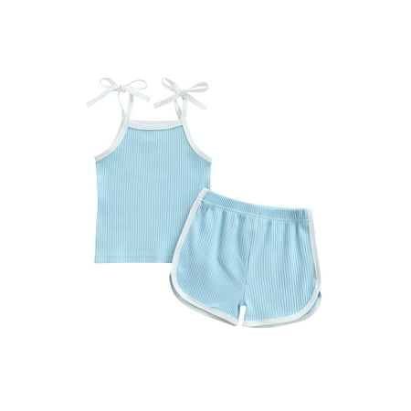 aturustex Infant Girl Summer Outfit Sleeveless Sling Tank Top +Elastic Shorts Set Solid Color Casual Spaghetti Stripe Style ( 3 Months-3 Years)
aturustex Infant Girl Summer Outfit Sleeveless Sling Tank Top +Elastic Shorts Set Solid Color Casual Spaghetti Stripe Style ( 3 Months-3 Years)