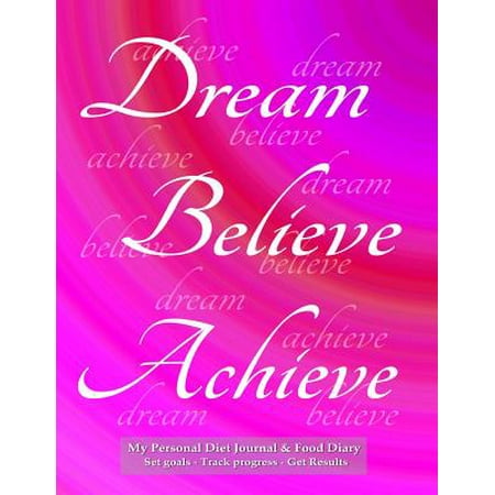 My Personal Diet Journal & Food Diary Set Goals - Track Progress - Get Results: Effective Weight-Loss or Diet Journal and Food Diary, Purple-Red Cover