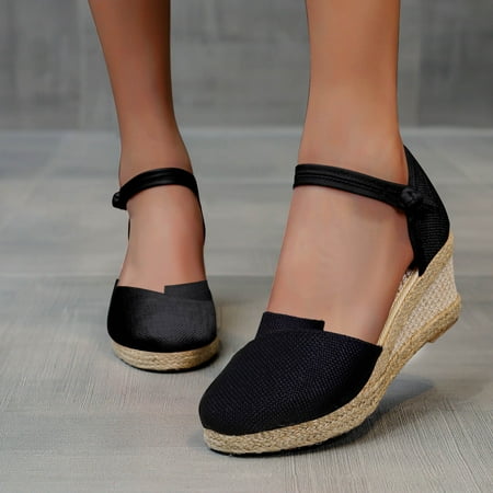 Aayomet Sandals for Women Women s Sandals Leisure Casual Shoes Outdoor Breathable Fashion Slip-on Wedges Women s sandals Black 8.5
Aayomet Sandals for Women Women s Sandals Leisure Casual Shoes Outdoor Breathable Fashion Slip-on Wedges Women s sandals Black 8.5