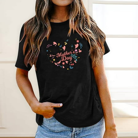 T Shirts for Mother s Day Womens Funny Cute Letter Print Short Sleeve Round Neck Tops Loose Fit Comfy T-Shirt Blouses
T Shirts for Mother s Day Womens Funny Cute Letter Print Short Sleeve Round Neck Tops Loose Fit Comfy T-Shirt Blouses