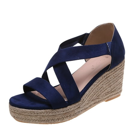 nsendm Nine Sandals for Women 7 Fashion Summer Women Sandals Wedge Heel Platform Leather Slip on Sandals for Women Sandal Dark Blue 7.5
nsendm Nine Sandals for Women 7 Fashion Summer Women Sandals Wedge Heel Platform Leather Slip on Sandals for Women Sandal Dark Blue 7.5