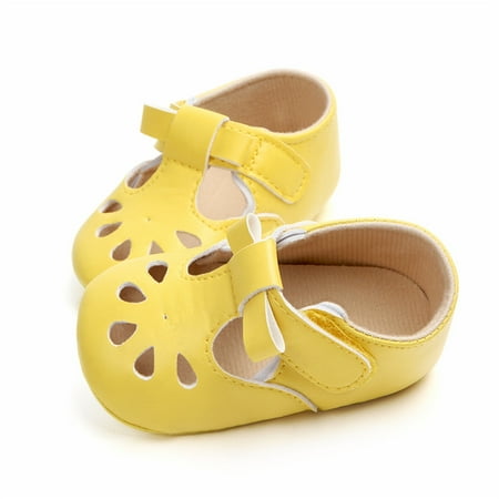 NEGJ Toddler Baby Fashion Casual Soft Prewalker Anti-Slip Pierced Crib Shoes