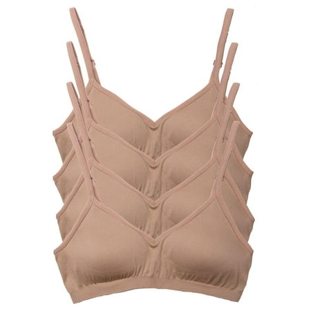 Kalon 4 Pack Women s Demi Wireless Padded Bralette Hook and Eye Bra Back (XX-Large Med. Beige)
Kalon 4 Pack Women s Demi Wireless Padded Bralette Hook and Eye Bra Back (XX-Large Med. Beige)