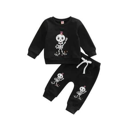 Calsunbaby Kids Baby Girls Boys Halloween Outfits Skull Printing Long Sleeve Hoodie Tops Pants Clothes Set Black Skull 6-12 Months
Calsunbaby Kids Baby Girls Boys Halloween Outfits Skull Printing Long Sleeve Hoodie Tops Pants Clothes Set Black Skull 6-12 Months