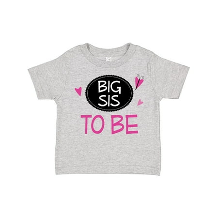 Inktastic Big Sis to Be Girls Sister Announcement Gift Toddler Toddler Girl T-Shirt