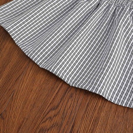 PEASKJP Flowy Dresses for Girls Summer Children Girls formal Floral Casual Style Tulle A-Line Round Neckline Dress Dark Gray 3-4 Years