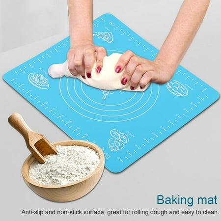 Gupbes Non-stick Rolling Dough Pad Anti-slip Silicone Baking Mat Non-stick Rolling Dough Pad for Bakeware Liner Silicone Baking Mat