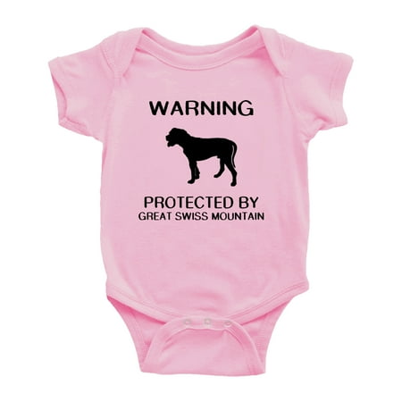 Warning: Protected by A Great Swiss Mountain Dog Funny Baby Bodysuit Romperss (Pink 3-6 Months)
Warning: Protected by A Great Swiss Mountain Dog Funny Baby Bodysuit Romperss (Pink 3-6 Months)