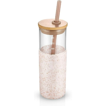 24oz Glass Tumbler Glass Water Bottle Straw Silicone Protective Sleeve Bamboo Lid - BPA Free
24oz Glass Tumbler Glass Water Bottle Straw Silicone Protective Sleeve Bamboo Lid - BPA Free