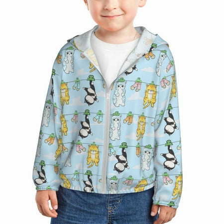Goofa Cartoon Cat Printed Kids Zip-Up Hoodie Girls Boys UPF50+ Sun Protection Jacket Hooded Cooling Shirt-4 Years
Goofa Cartoon Cat Printed Kids Zip-Up Hoodie Girls Boys UPF50+ Sun Protection Jacket Hooded Cooling Shirt-4 Years
