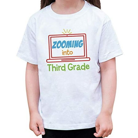 7 ate 9 Apparel Zooming Into Virtual 3rd Grade T-Shirt 4T White
