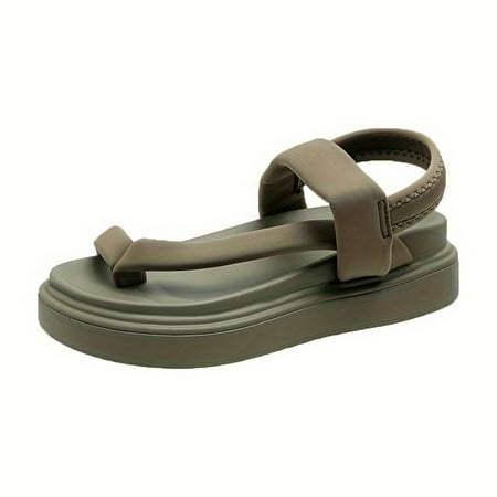 SHENZHENHFUKJ Stylish Platform Sandals with Solid Color Design Soft Sole and Toe Loop Comfortable Non-slip Beach Shoes for Women and Girls.
SHENZHENHFUKJ Stylish Platform Sandals with Solid Color Design Soft Sole and Toe Loop Comfortable Non-slip Beach Shoes for Women and Girls.