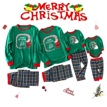 Family Matching Christmas Pajamas Set Snowman Letter Print Long Sleeve Tops/Romper + Plaid Pants
Family Matching Christmas Pajamas Set Snowman Letter Print Long Sleeve Tops/Romper + Plaid Pants