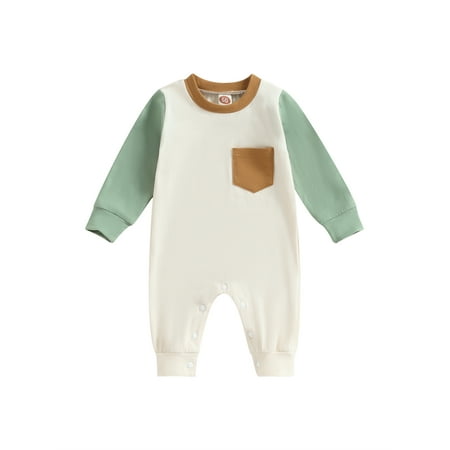 TFFR Infant Boy Long Sleeve Romper Baby Contrast Color Pocket Jumpsuit Fall Winter Clothes
TFFR Infant Boy Long Sleeve Romper Baby Contrast Color Pocket Jumpsuit Fall Winter Clothes