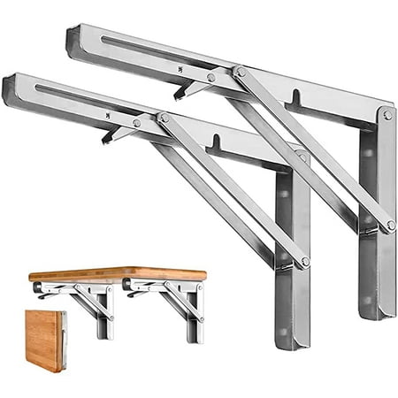 Folding Shelf Brackets - Heavy Duty Stainless Steel Collapsible Shelf Bracket for Bench Table Space Saving DIY Bracket Max Load:
Folding Shelf Brackets - Heavy Duty Stainless Steel Collapsible Shelf Bracket for Bench Table Space Saving DIY Bracket Max Load: