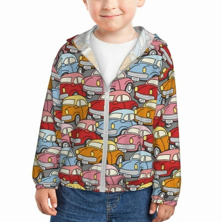 Qekee Cute Cars Print UPF 50+ Kids Sun-Protective Hooded Long Sleeve Rash Guard for Fishing Water Beach Sports -4 Years
Qekee Cute Cars Print UPF 50+ Kids Sun-Protective Hooded Long Sleeve Rash Guard for Fishing Water Beach Sports -4 Years