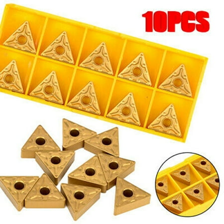 10pcs Golden TNMG160408 MA Carbide Inserts Lathe Turning Tool Cutting CNC Blade