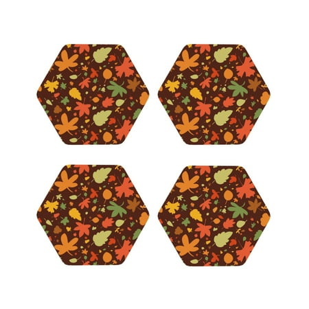 Fuzoiu Autumn Leaves Print Leather Coasters Set Drink Coasters Set of 4 for Tabletop Protection Durable PVC Coasters Home Décor and Housewarming Gift-Hexagon
Fuzoiu Autumn Leaves Print Leather Coasters Set Drink Coasters Set of 4 for Tabletop Protection Durable PVC Coasters Home Décor and Housewarming Gift-Hexagon