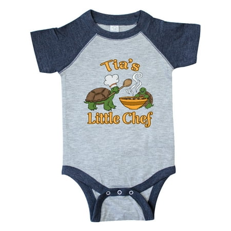 Inktastic Tia s Little Chef with Cute Turtles Gift Baby Boy or Baby Girl Bodysuit